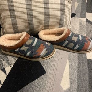 Sanuk Cream Plush Slippers